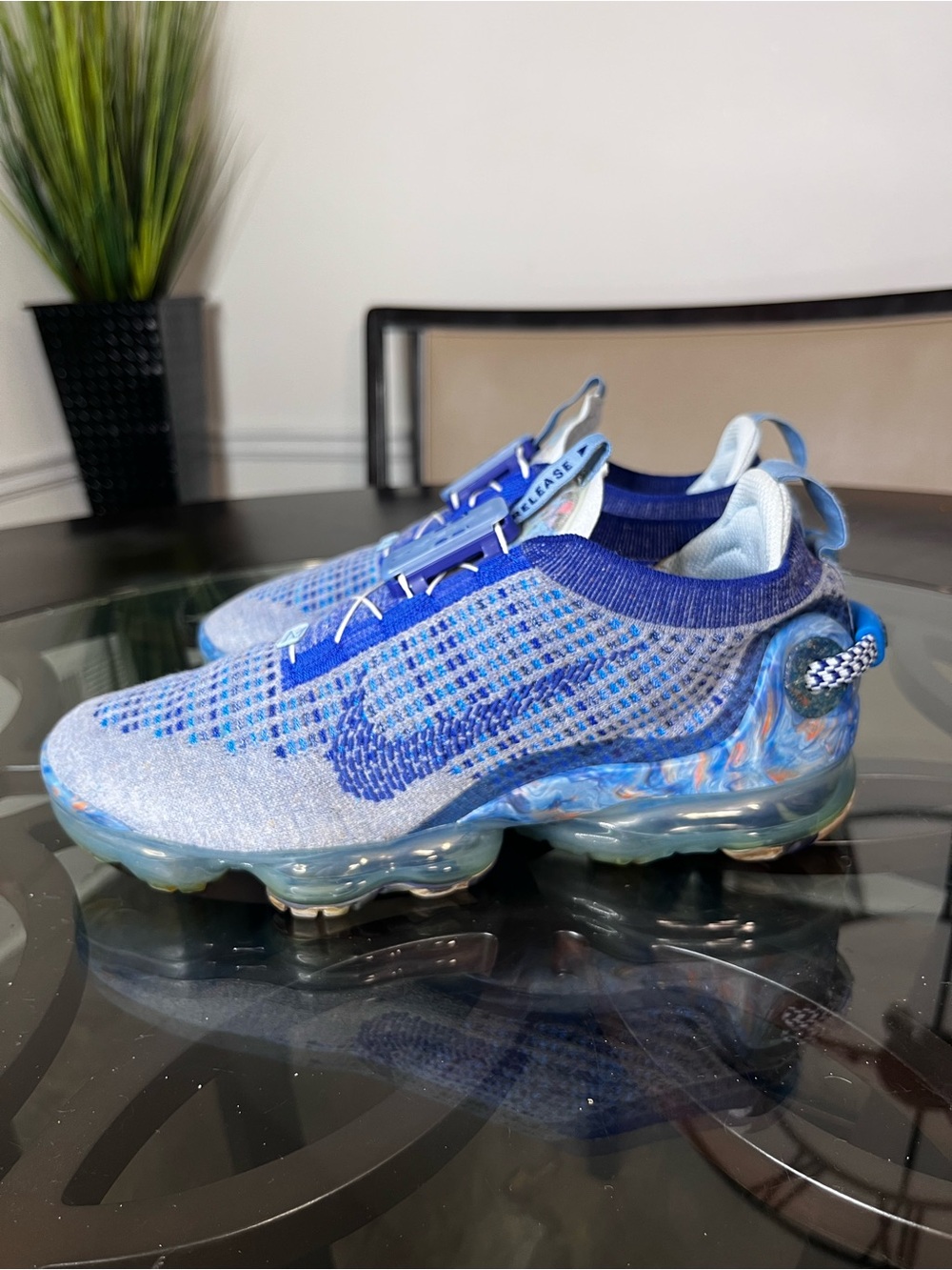 Nike Air VaporMax 2020 Flyknit Stone Blue Sneakers Men Size 9